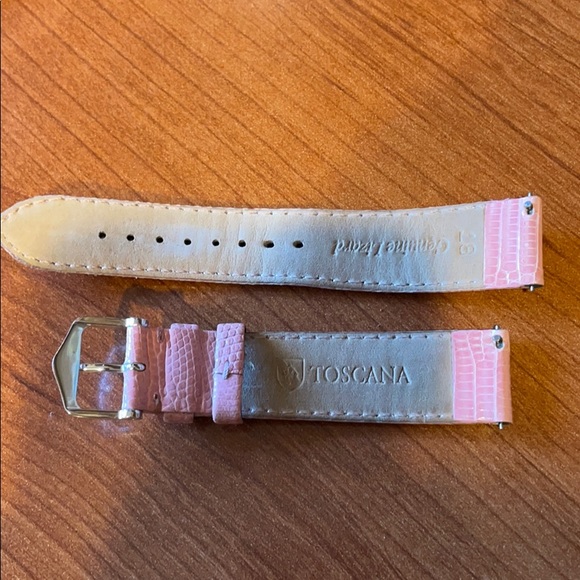 18mm pink leather watch band - Picture 2 of 2